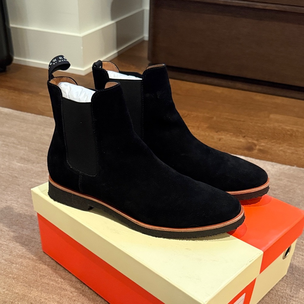 New Republic Black Suede Chelsea Boots
